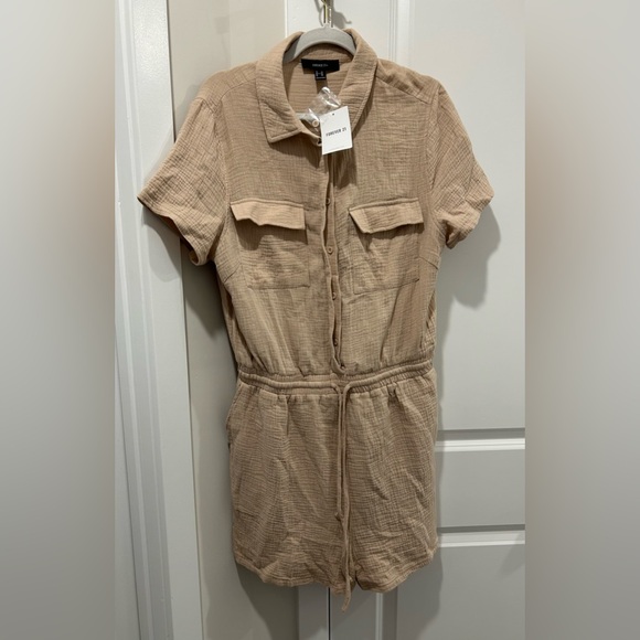 😎 Forever 21 Gauze Tie-Waist Romper - Picture 6 of 9